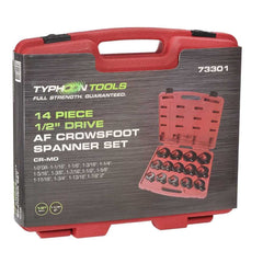 Typhoon Tools - 14 pc Crowsfoot Spanner Set Af 1 1/16" - 2" | 73301