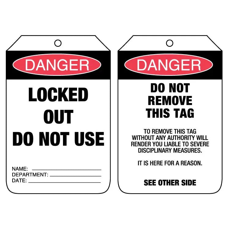 Uniform Safety Signs - 90x140mm - Cardboard Tags - Pkt () | Uniform ...