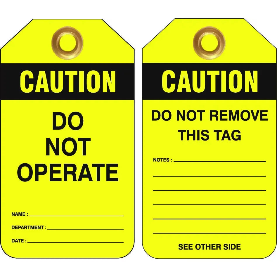 Uniform Safety Signs - 80x140mm - Heavy Duty PVC Tags - () | Uniform ...