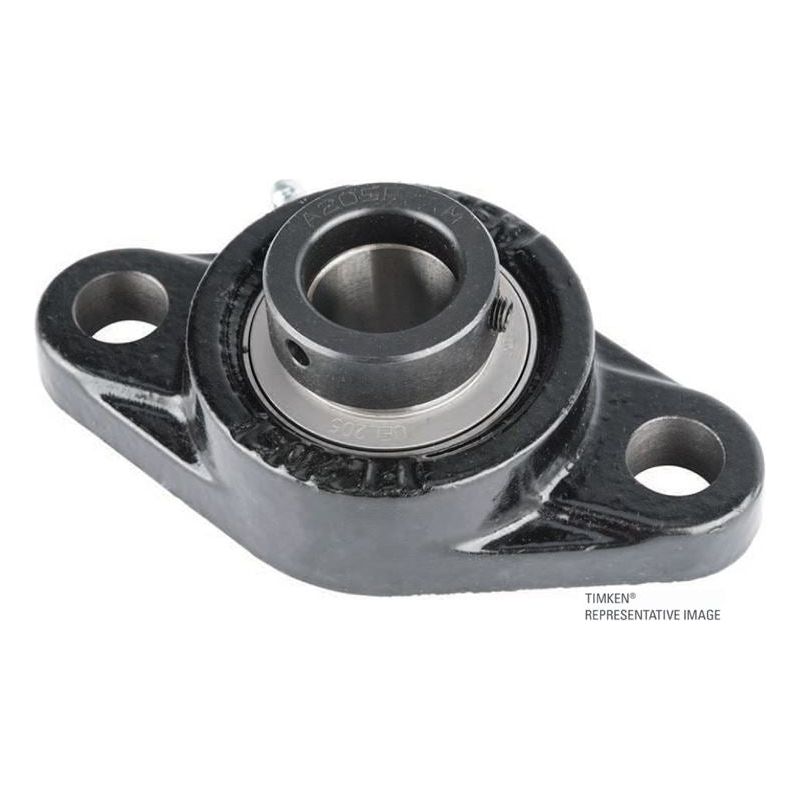 Timken - Two-Bolt Flanged Mounted Bearings - Eccentric Locking Collar - Shaft Size 1 1/2" | UELFL208-24