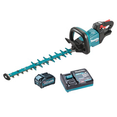 Makita Tools - 40V Max Brushless 600mm Hedge Trimmer Kit Max branch dia. 25mm - Includes 4.0Ah Battery & Single Port Rapid Charger | UH008GM101
