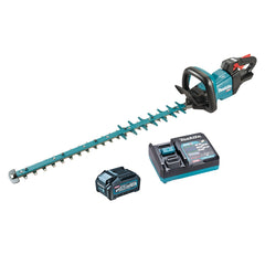 Makita Tools - 40V Max Brushless 750mm Hedge Trimmer Kit Max branch dia. 25mm - Includes 4.0Ah Battery & Single Port Rapid Charger | UH009GM101