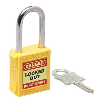 Uniform Safety Signs - 42mm Premium Yellow Safety Lockout | UL402