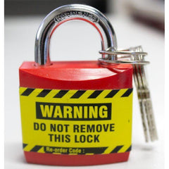 Uniform Safety - Signs - 75mm Economy Safety Padlock Extra Length Shackle - Red | UL410LT