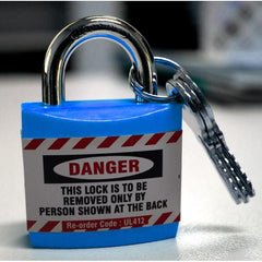 Uniform Safety Signs - 25mm Economy Blue Safety Padlock | UL412