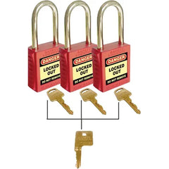 Uniform Safety Signs - 42mm Premium Safety Padlocks - Red - Keyed Alike | UL419