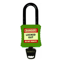 Uniform Safety Signs - 42mm Premium Green Safety Lock - Non-Conductive Shackle | UL439