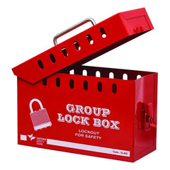 Uniform Safety Signs - 260mm x 110mm x 160mm Red Group Lock Box (12 Lock) | UL460