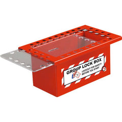 Uniform Safety Signs - Red Group Lock Box - Slider Lid - 26 Locks - 108mm (W) x 235mm (L) x 140mm (D) | UL464