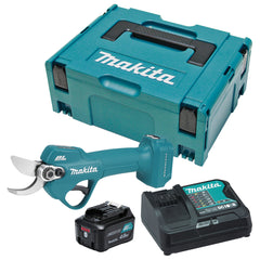 Makita Tools - 12V Max Brushless Pruning Shears - Includes 1 x 4.0Ah Battery & Rapid Charger | UP100DSMJ