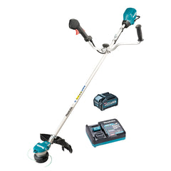 Makita Tools - 40V Max Brushless U-Handle Brushcutter Kit - Includes 4.0Ah Battery & Single Port Rapid Charger | UR002GM101