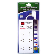 Power DC - ULTRACHARGE 6 Way Surge Protected Board with USB | UR100/6SU