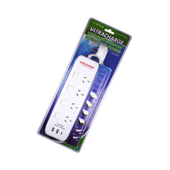 Power DC - ULTRACHARGE Power Board 4 Switch Surge with 3Xusb 3.4A Total | UR100/4SWUC