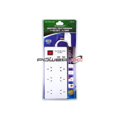Power DC - Ultracharge 6 Way Surge Protected Board With Usb | UR100/6SU