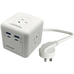 Power DC - Ultracharge Power Cube 3 Socket 4 Usb - White | UR100C3