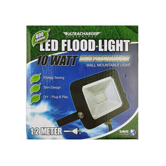 Power DC - ULTRACHARGE Wall Mount LED Flood Light 10W Black | UR200FL10WB