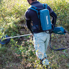 Makita - 18V x 2 Brushless Backpack Line Trimmer - Loop Handle - Tool Only (Requires Battery Backpack Adaptor - 191A62-6) | UR201CZ