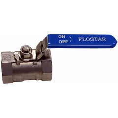 AIP - Ball Valve 316 S/steel F & F 1pce Lever Handle Blue General Purpose BSP - 3" | 25-401-048 | V180