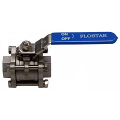 AIP - Ball Valve 316 S/steel F & F 3pce Lever Handle Blue General Purpose BSP - 1/2" | 25-421-008 | V312