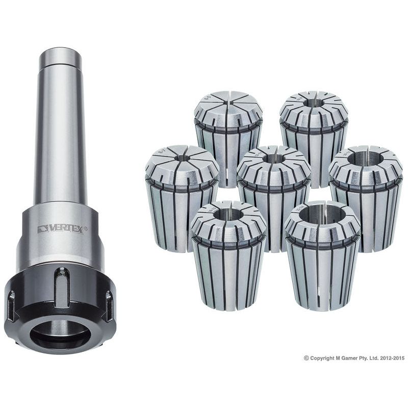 Vertex - ER40 MT3I 7 Pce Set (1/2" x 12) | V426I