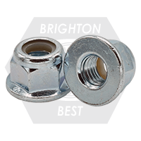 Brighton Best - M16-2.00 - CLASS 8 DIN 6926 NYLON INSERT FLANGE LOCKNUTS NO-SER ZINC CR+3 | V46160