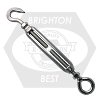 Brighton Best - M10(6.3) JAW & TERM,PIPE - TURNBUCKLES, STAINLESS 316 | V68056