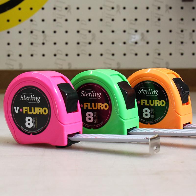 Sterling-8M X 25Mm V-Force Fluro Measuring Tape