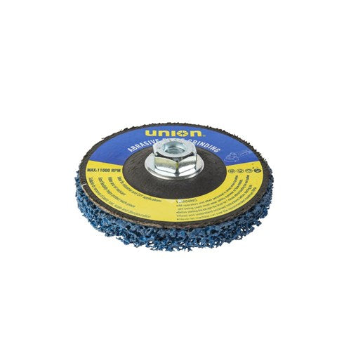 Union Clean & Strip Disc Abrasive Fibre 115mm Dia x 22mm Bore - Carded