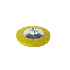 Union - Unitized Finishing Disc - Dished - Non Woven 500Grit Coffee 100mm Dia M14 x 2 Mount- Carded