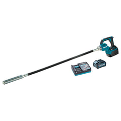 Makita Tools - 40V Max Brushless 1200mm (38mm dia.) Concrete Vibrator - Includes 1 x 4.0Ah Batteries & Single Port Rapid Charger | VR004GM101