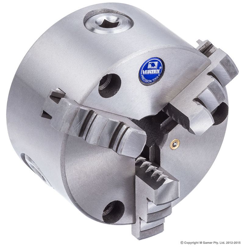 Vertex - 3 Jaw Self Centering Lathe Chuck 80mm (Solid Jaw) | VSC3A