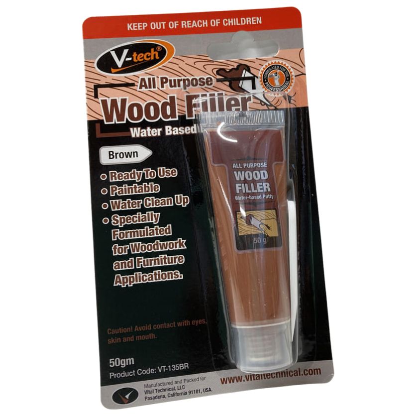 V-Tech - Wood Filler Brown 50g | VT135BR