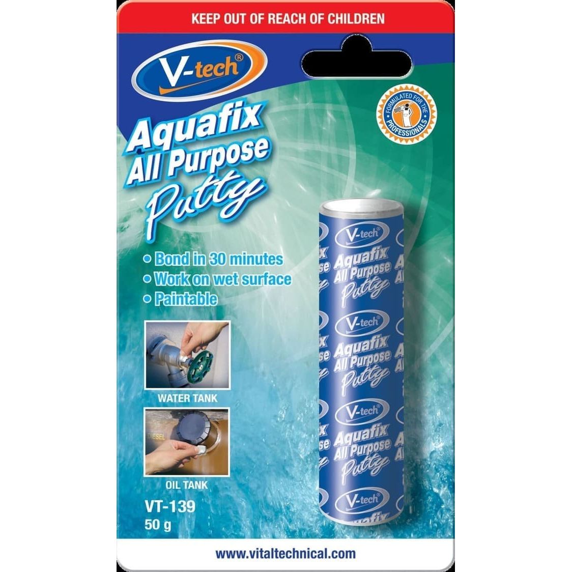 V-Tech - V-Tech Aquafix All Purpose Putty 56.8gm | VT139