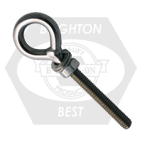 Brighton Best - M12-1.75x100 MM - WELDED EYE BOLTS W/ 1 HEX NUT & 2 FLAT WASHER, STAINLESS 304 | W03600