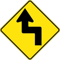 Uniform Safety Signs - 900x900mm - Aluminium - Class 1 - Reflective - Reverse Turn Left Picto | W1-2CL
