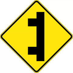 Uniform Safety Signs - 750x750mm - Aluminium - Class 1 - Reflective - Side Road Intersection 2 On Same Side Right | W2-13B(R
