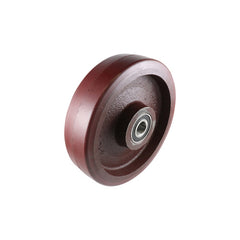 EHI - 200mm Red Urethane On Cast Iron Wheel Precision Bearing 1100kg Capacity | W200X60PT2H