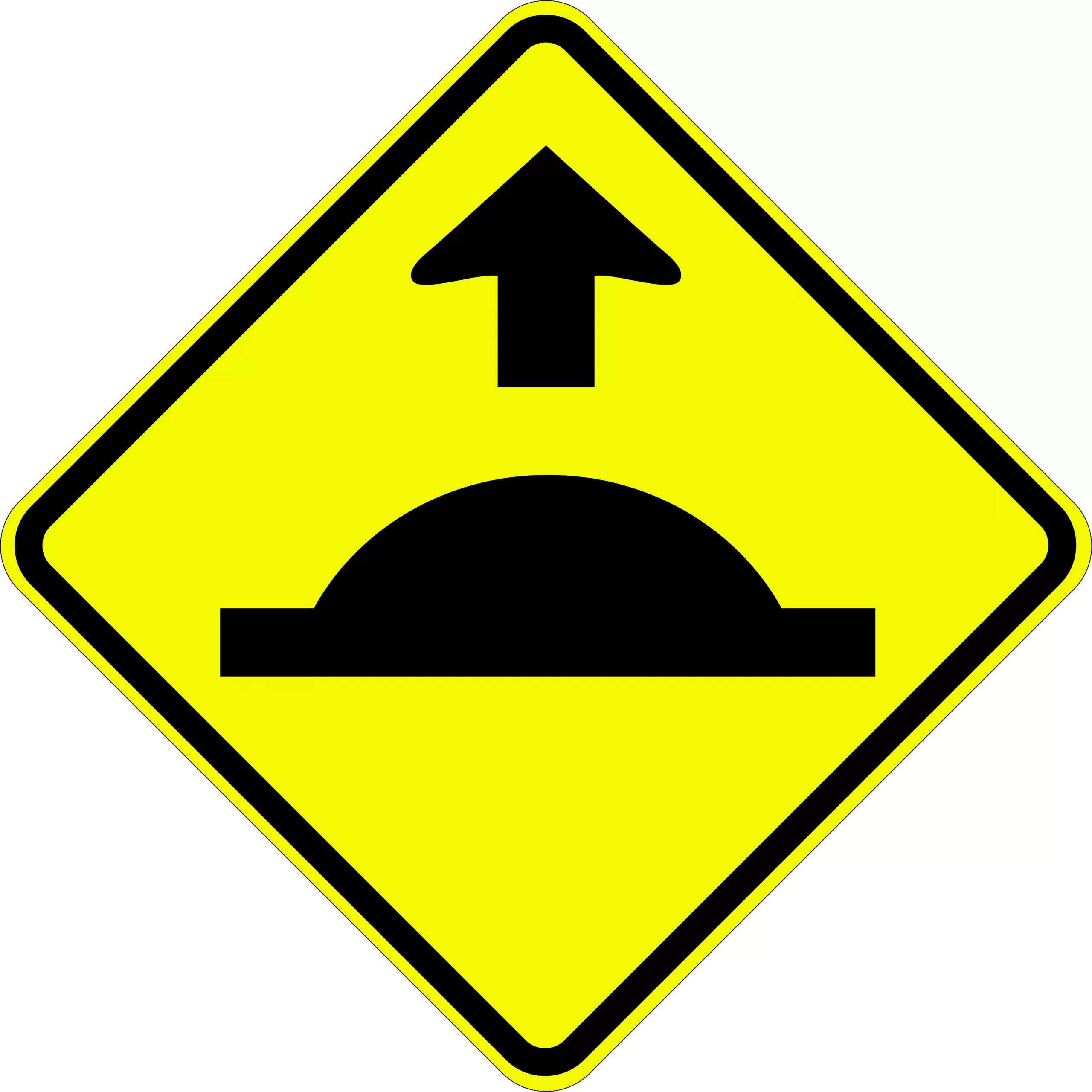 Uniform Safety Signs - 900x900mm - Aluminium - Class 1 - Reflective - Road Humps Ahead | W3-4C