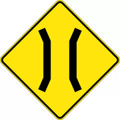 Uniform Safety Signs - 600x600mm - Aluminium - Class 1 - Narrow Bridge | W4-1A