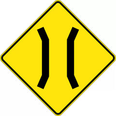 Uniform Safety Signs - 750x750mm - Aluminium - Class 1 - Reflective - Narrow Bridge | W4-1B