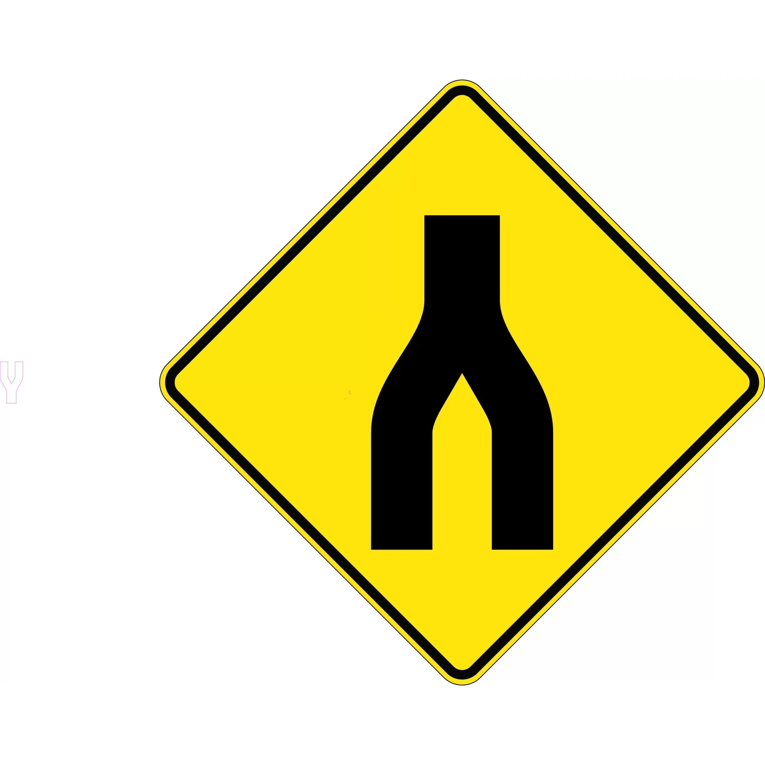 Uniform Safety Signs - 600x600mm - Aluminium - Class 1 - Reflective - End Divided Road | W4-6A