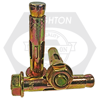 Brighton Best - M6.5x35 MM - SLEEVE ANCHORS, FLANGE NUT, ZINC YELLOW DIN 6923, AS1789 | W41035