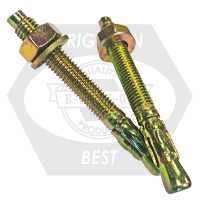 Brighton Best - M16x140 MM - CL5.8 WEDGE ANCHOR, ZINC YELLOW CR+6 | W45440