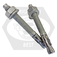 Brighton Best - M20x200 MM - CL5.8 WEDGE ANCHOR, SS304 RING, MECHANICAL GALVANIZED | W46599