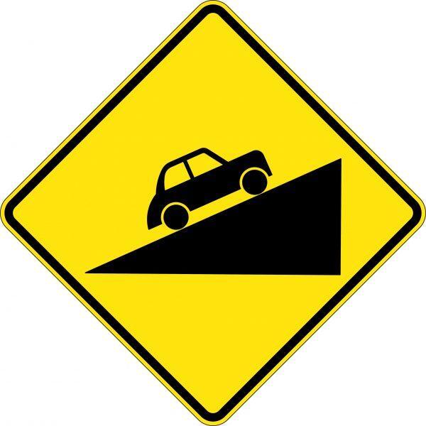 Uniform Safety Signs - 600x600mm - Aluminium - Class 1 - Reflective - Steep Climb | W5-13A