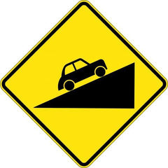 Uniform Safety Signs - 600x600mm - Aluminium - Class 1 - Reflective - Steep Climb | W5-13A