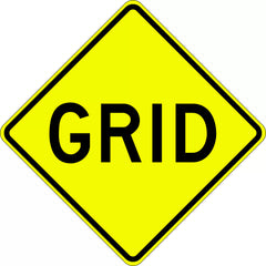 Uniform Safety Signs - 900x900mm - Aluminium - Class 1 - Reflective - Grid | W5-16C