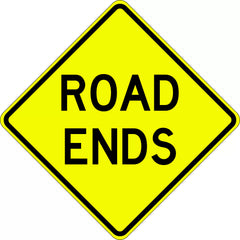 Uniform Safety Signs - 750x750mm - Aluminium - Class 1 - Reflective - Road Ends | W5-18B