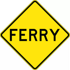 Uniform Safety Signs - 600x600mm - Aluminium - Class 1 - Reflective - Ferry | W5-1A
