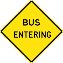 Uniform Safety Signs - 750x750mm - Aluminium - Class 1 - Reflective - Bus Entering | W5-217B